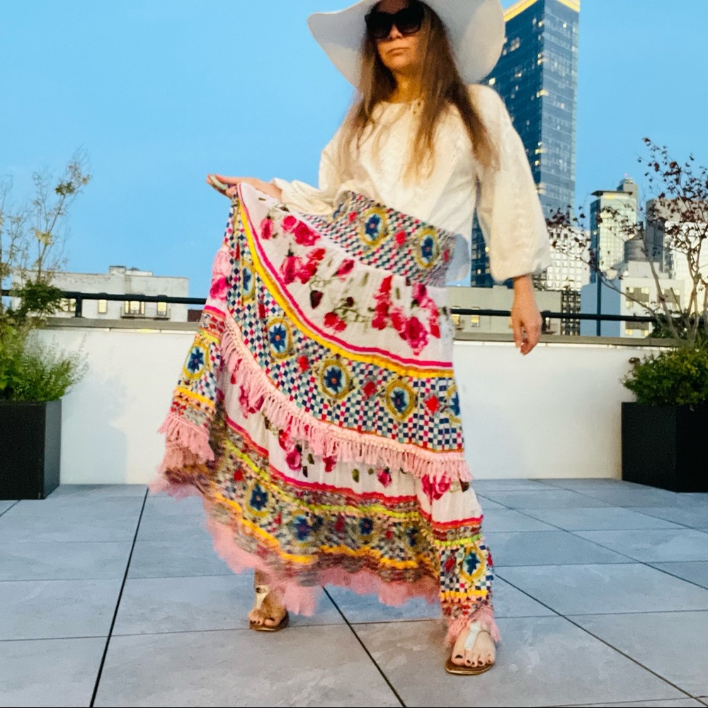 Italian ANTICA SARTORIA Cotton Popcorn Eyelets Top Positano Italy - Picture 9 of 11